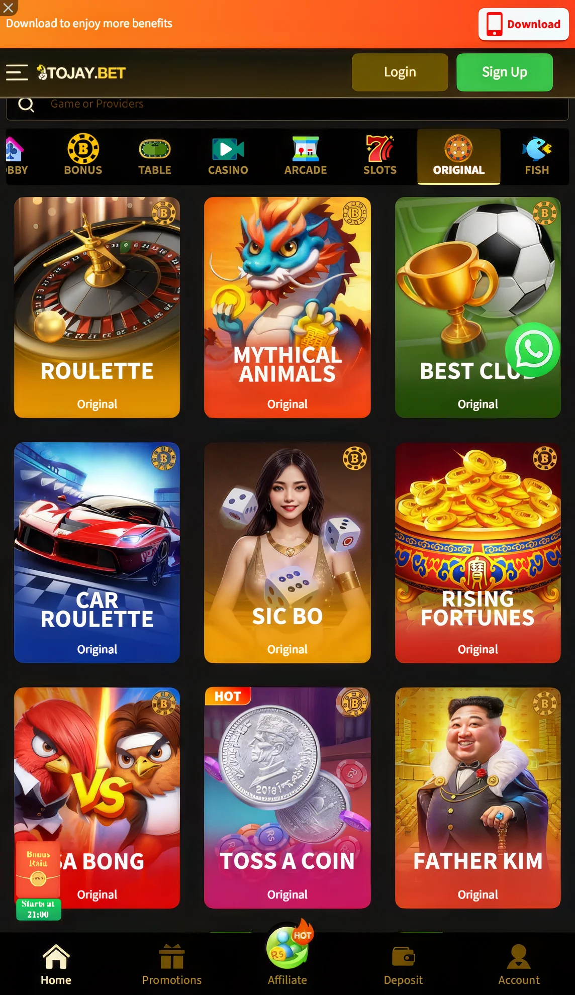 2J Bet download – games with high winning potential