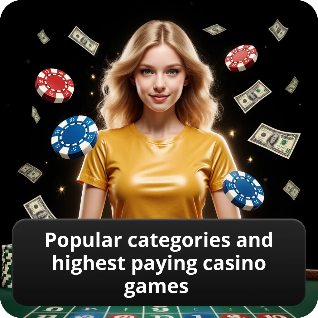Popular categories and highest paying casino games